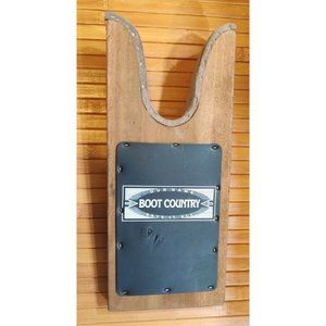 Vtg Boot Remover Jack Wooden Cowboy Boot Puller Made In USA Boot Country 11x5"